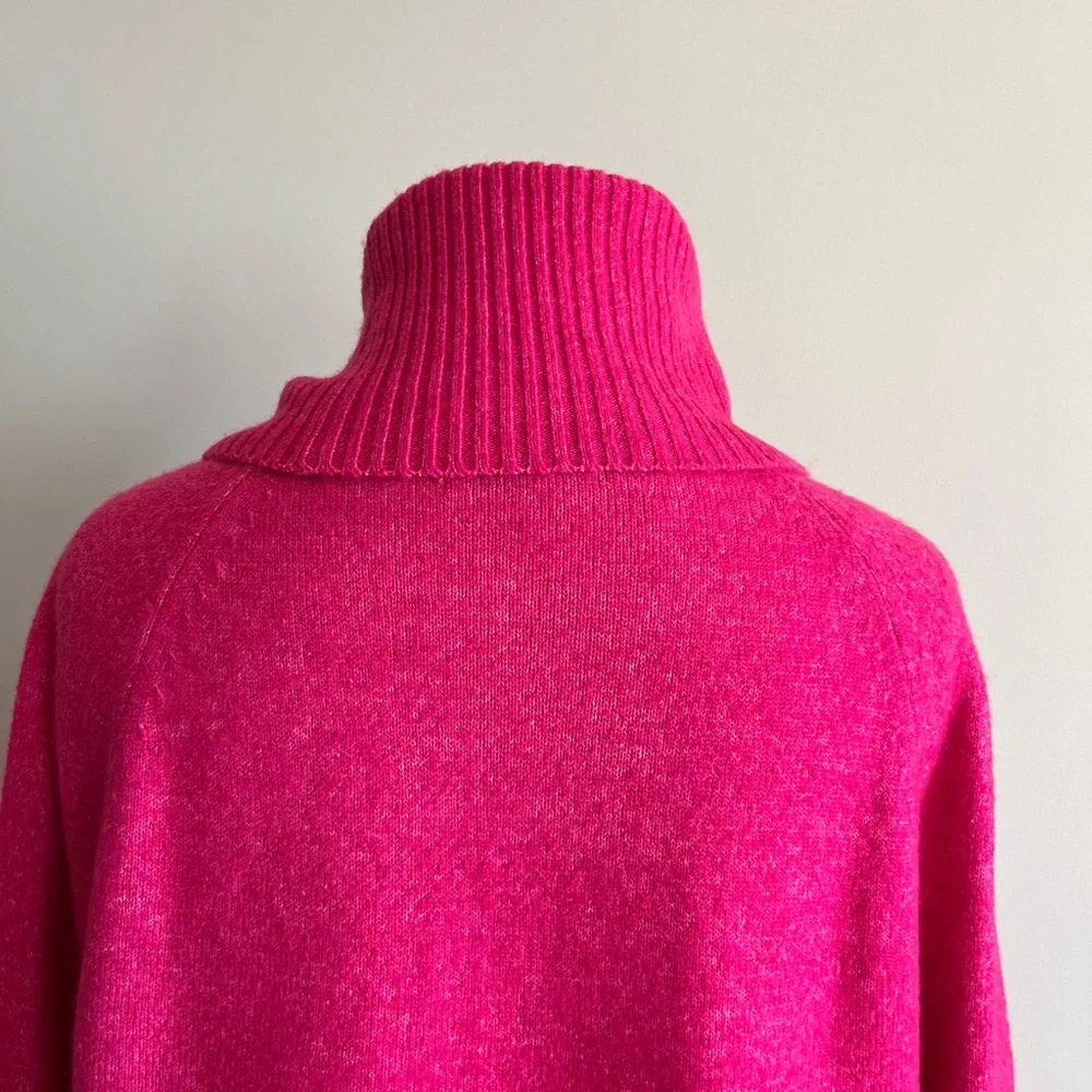 Loft Pink Cowl Neck Sweater Size Medium - Picture 6 of 8